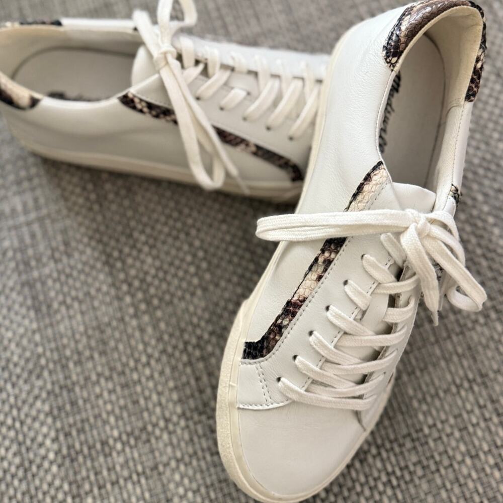 MADEWELL NWOB UNISEX Sidewalk Low-Top SNAKE PRINT Leather Sneakers W 10/ M 8.5